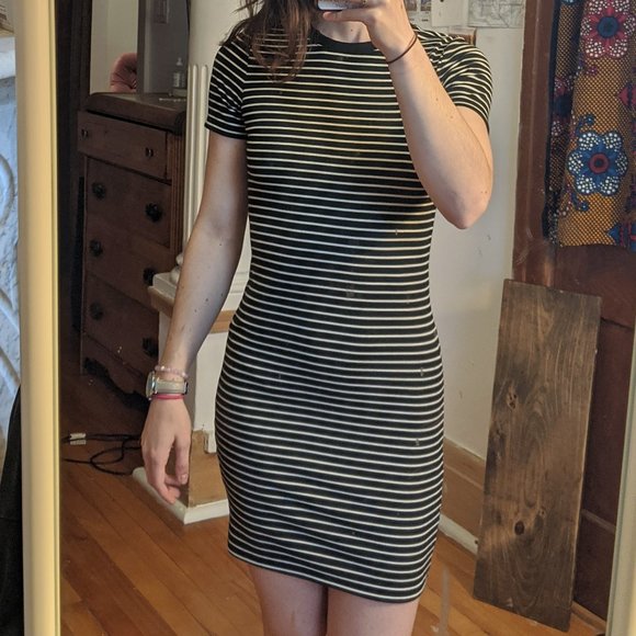 Stripped bodycon dress - Picture 1 of 2